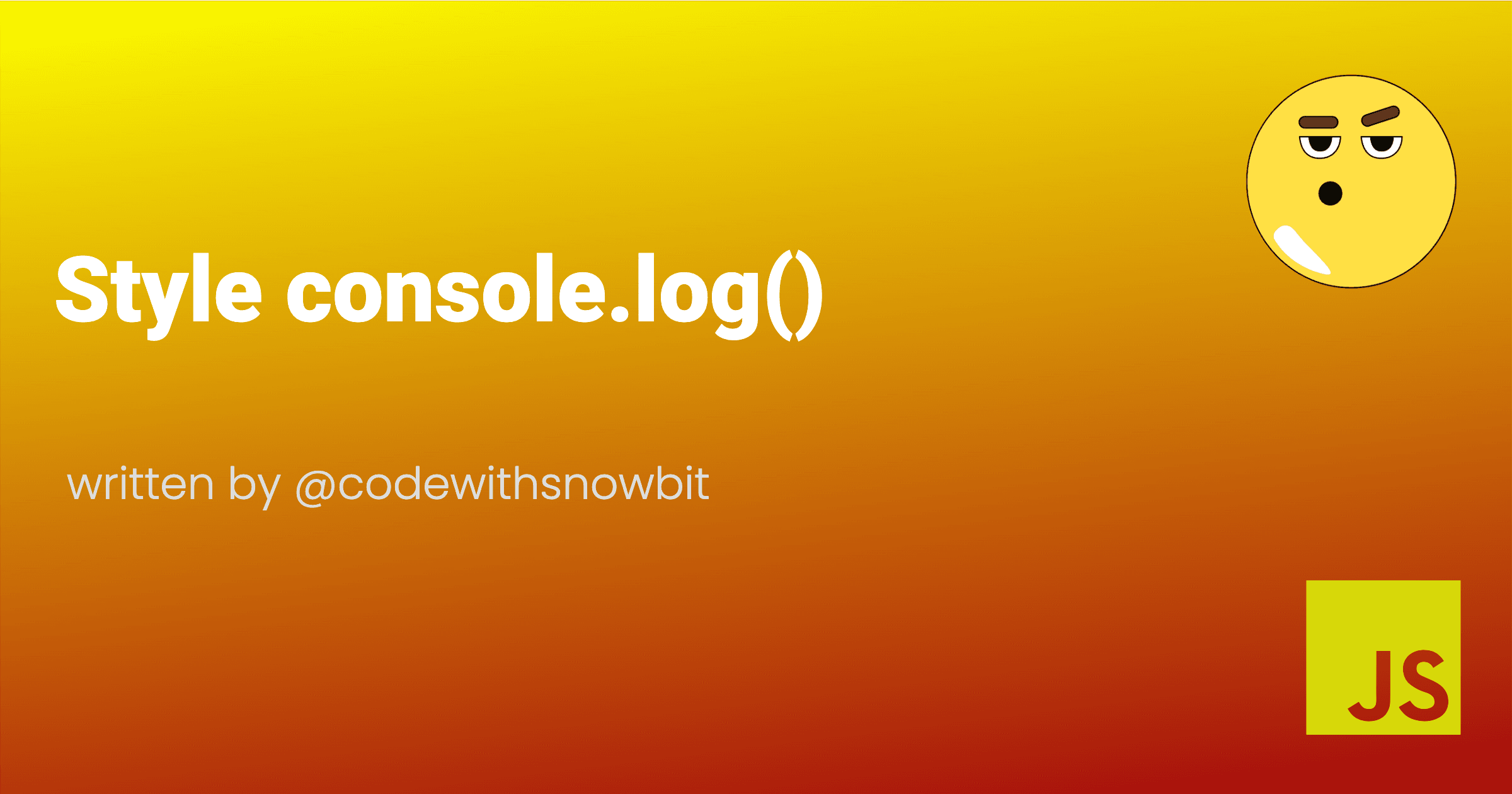 How to style console.log();