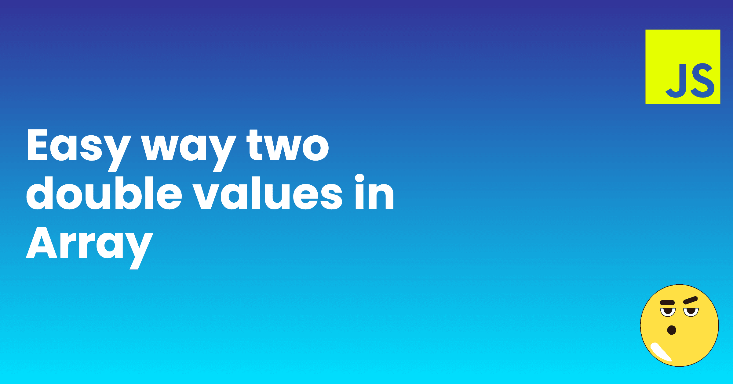 Easy way two double values in Array