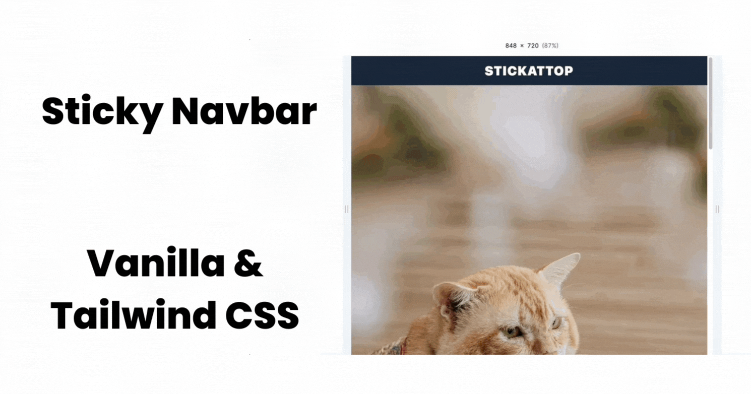 Let's make a sticky/fixed navbar in both Vanilla & Tailwind CSS