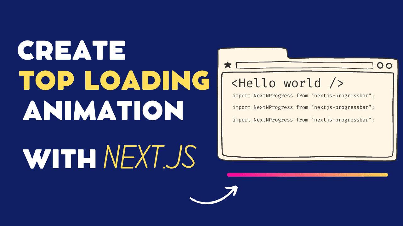How to create a top progress bar in Next.js