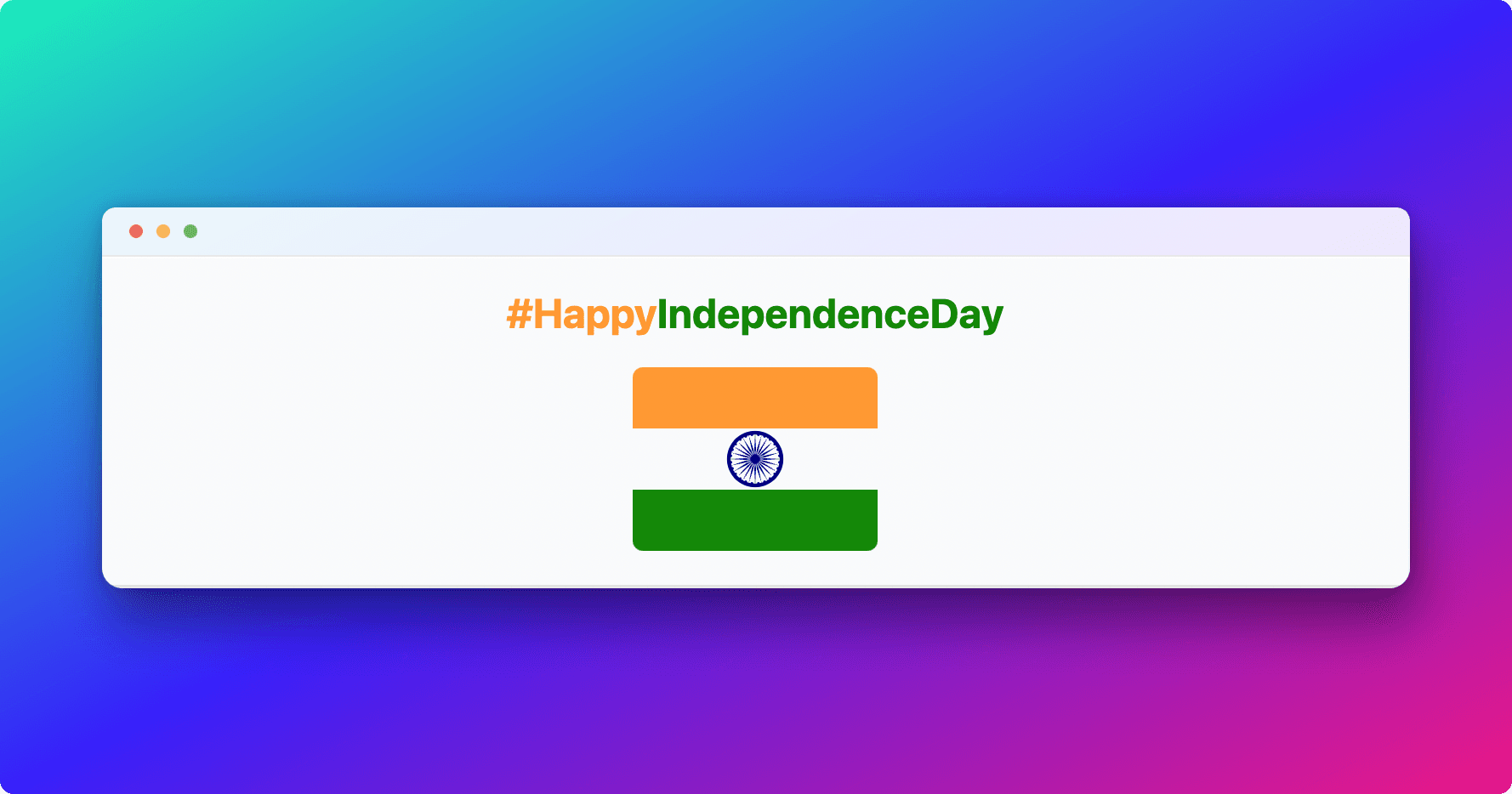 Creating Indian Flag with CSS- Independence Day Special 🇮🇳
