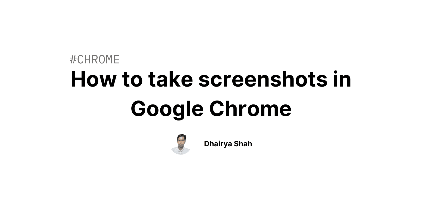How to take screenshots in Google Chrome